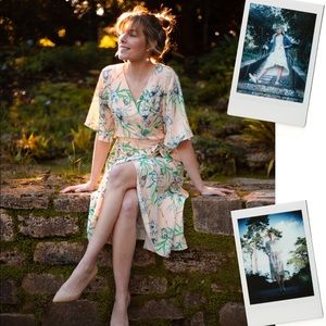 Betabrand Photogenic Wrap Dress (Casablanca)